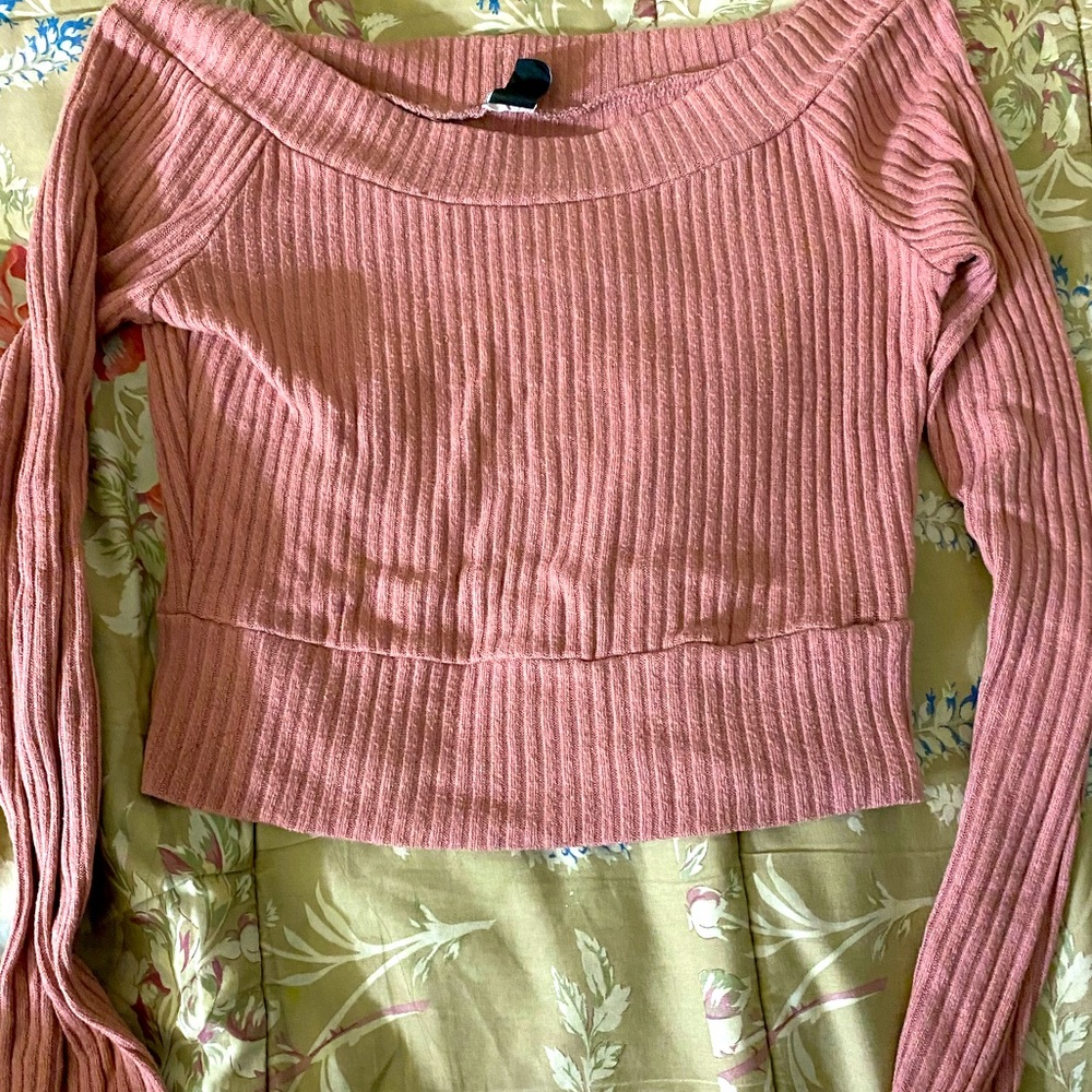 Windsor Off the Shoulder Cropped Sweater